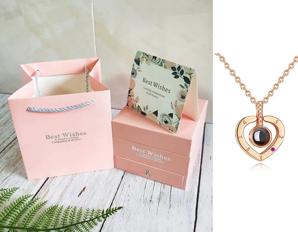 Coffret Cadeau Collier Rose, Cadeau Parfait Pour La Saint-Valentin - Bellarte Enchanté Coffret Cadeau Collier Rose, Cadeau Parfait Pour La Saint-Valentin